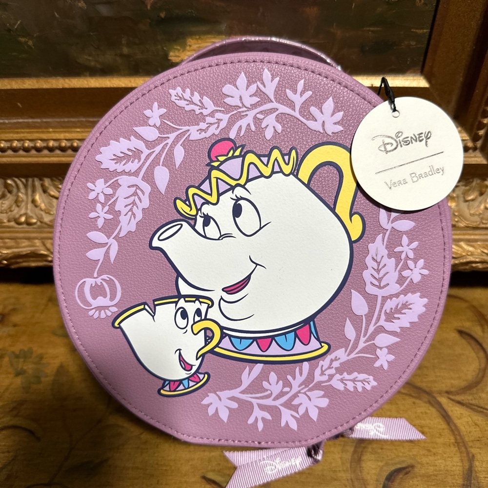 Disney Parks Beauty and the Beast Cosmetic Case by Vera Bradley New with Tag HTF